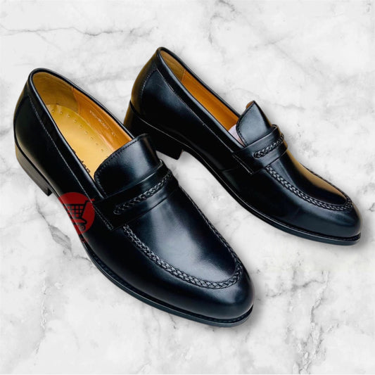 Mocassins Homme 100 % Cuir -NOIR – Élégance et Confort