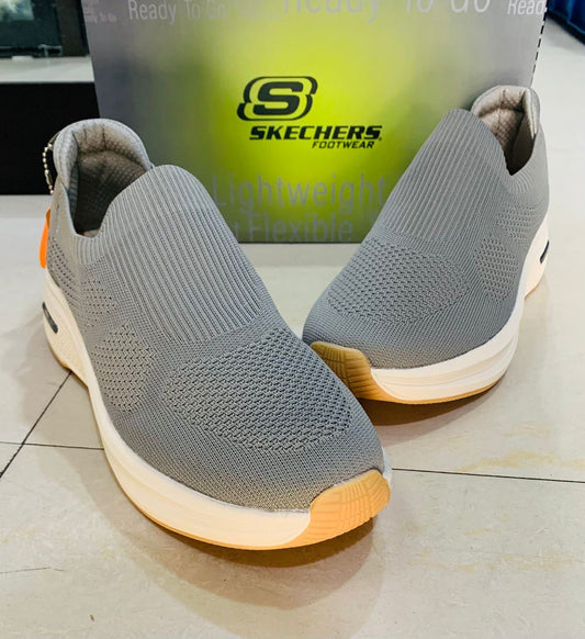 Skechers Ultra Légères - Confort Absol sans Lacets Gris Grand talon