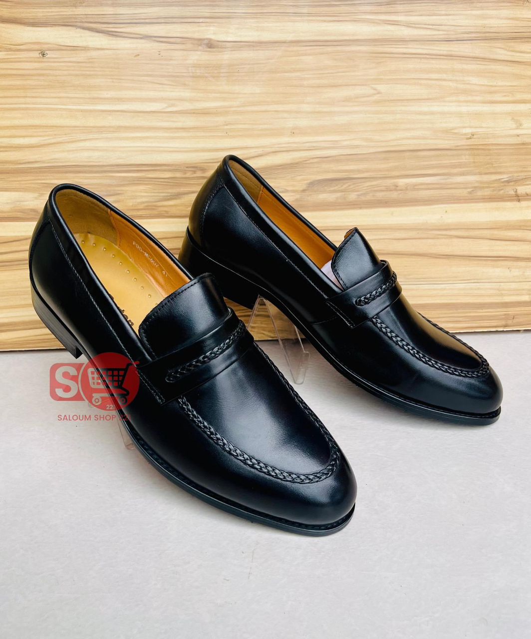 Mocassins Homme 100 % Cuir -NOIR – Élégance et Confort
