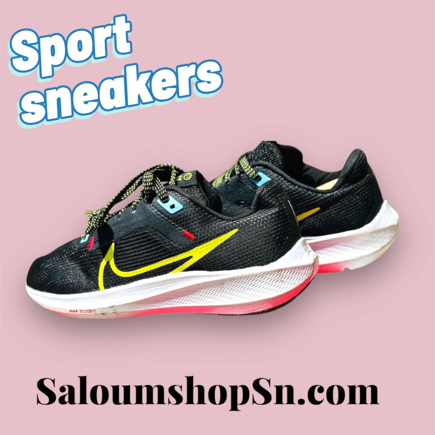 Chaussures de sport haute performance – Ultra confort & amorti NOIR -JAUNE