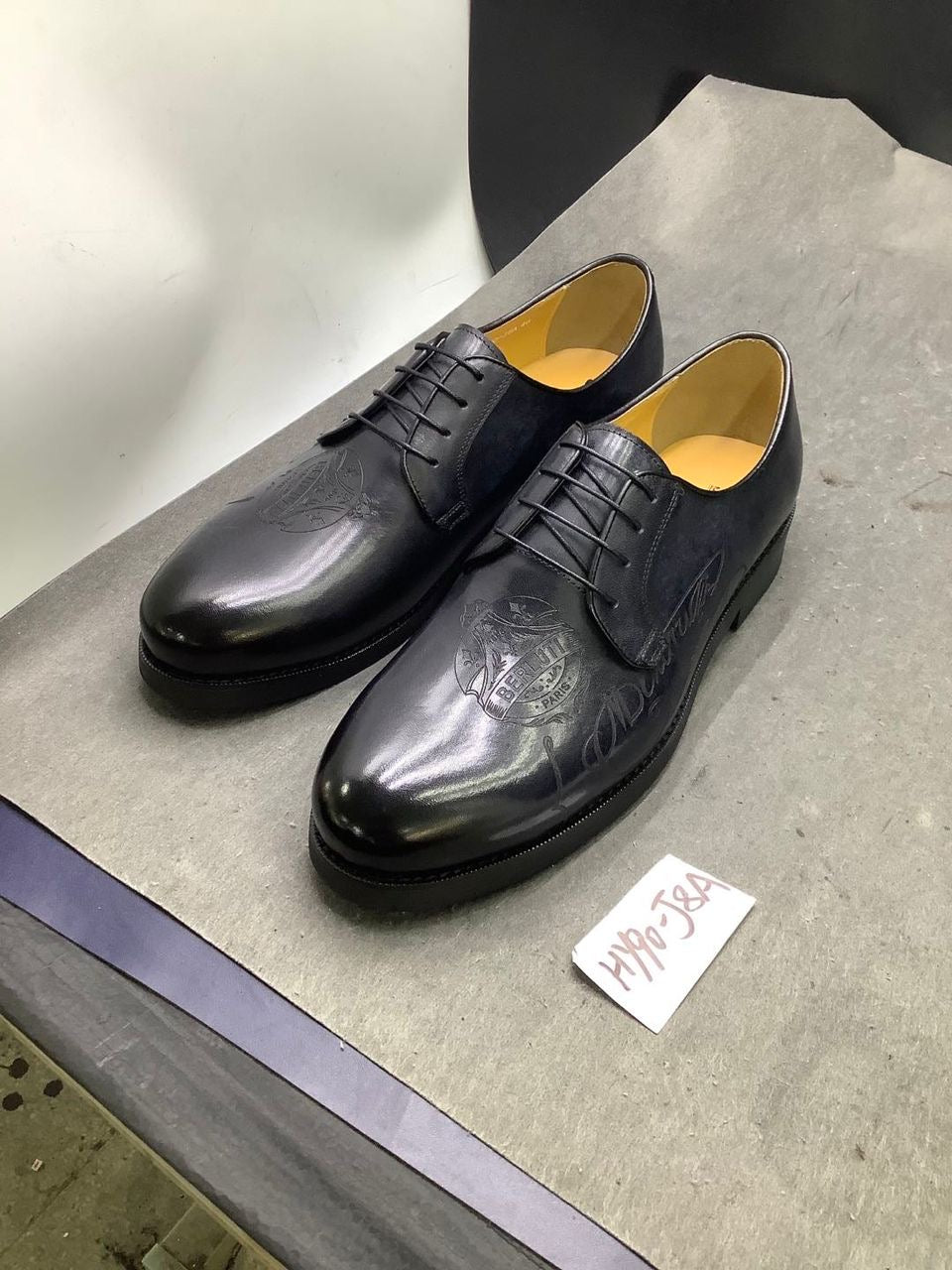 Chaussures de Ville NOIR HY90-J8AHomme 100% Cuir Véritable- – Élégance & Confort Premiu
