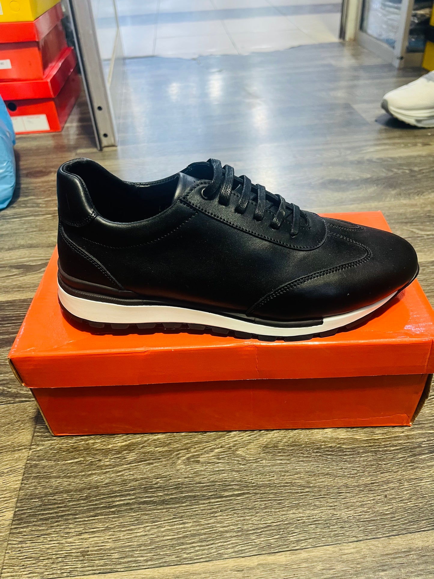 Sneakers Runner en Cuir Véritable Noir  | Style Luxe Homme