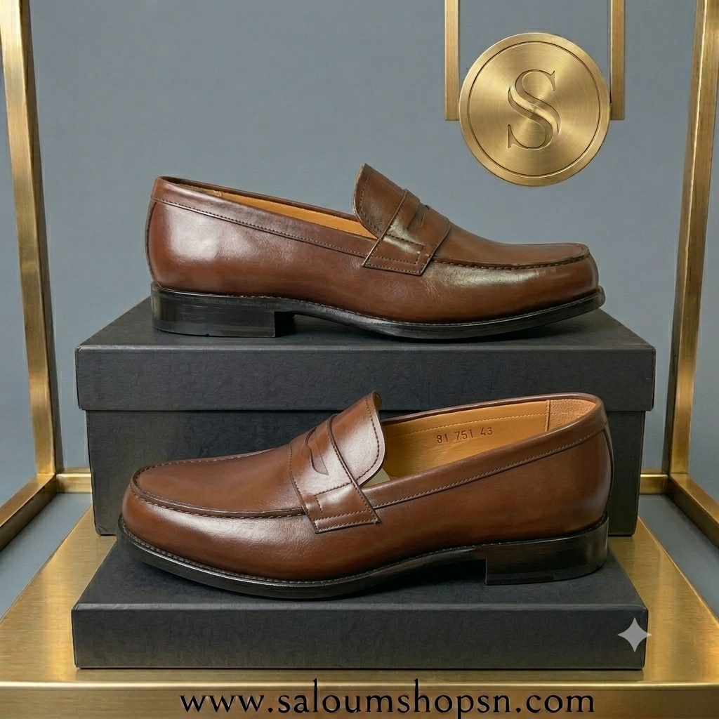 Mocassins Classiques Homme -  Marron| Cuir Véritable Dji CREA 1