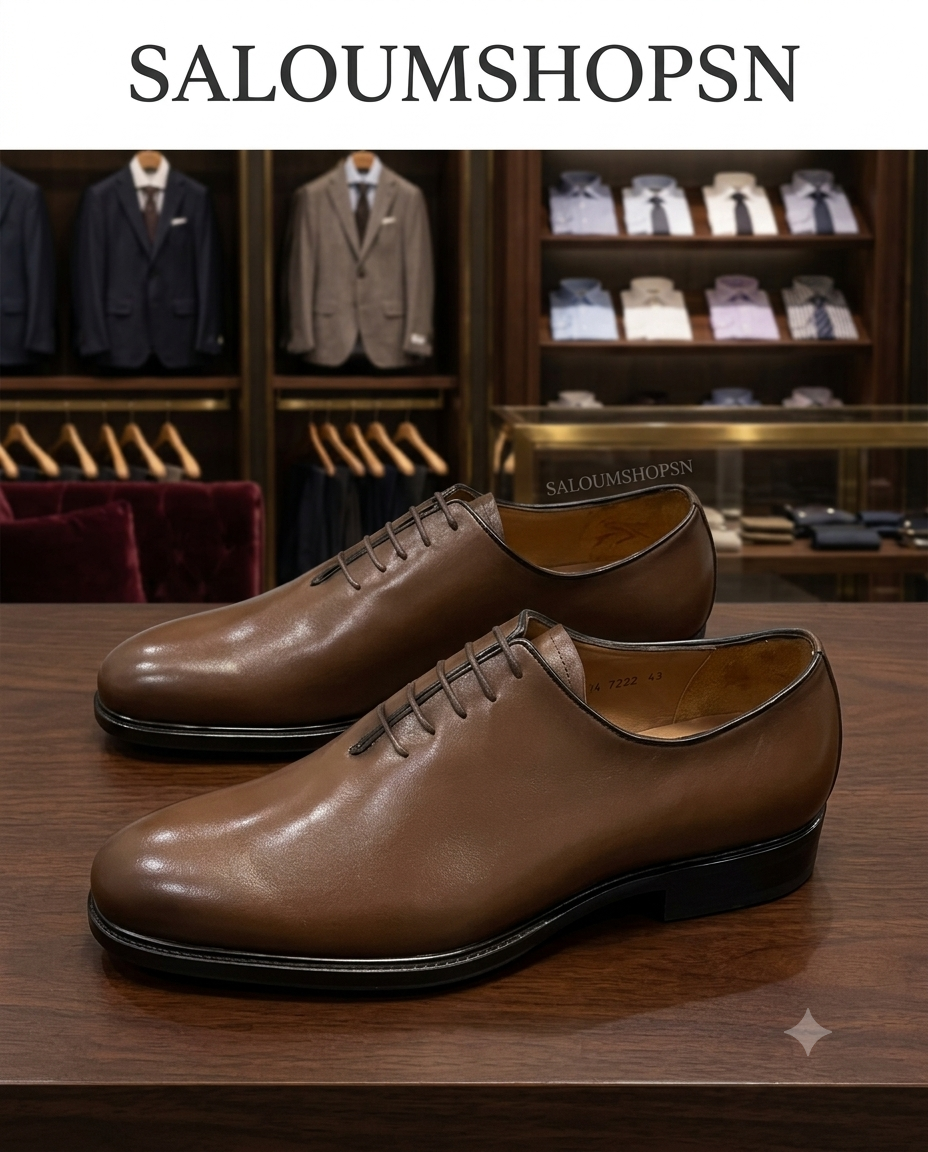 Chaussures de Ville Homme Marron Claire en Cuir Modèle 2 Véritable Coupe carré – Pietro diMilano | Oxford Habillé
