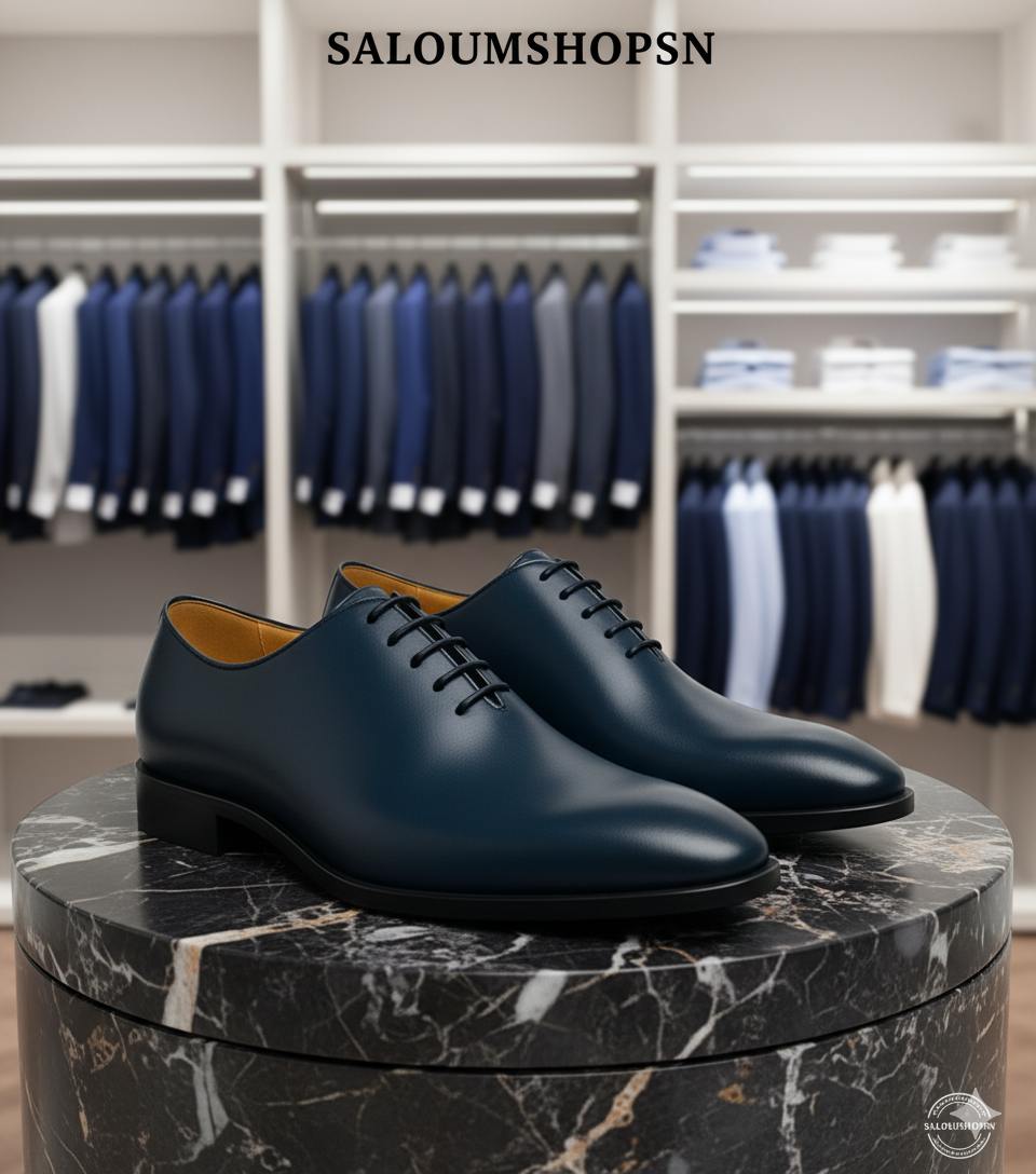 Chaussures de Ville Homme Bleu de nuit en Cuir Véritable – Pietro diMilano | Oxford Habillé