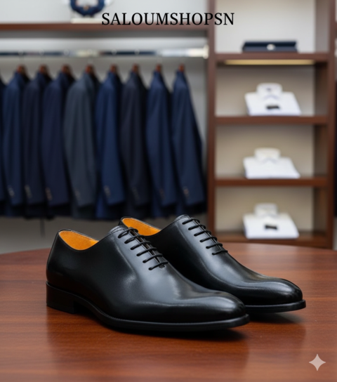 Chaussures de Ville Homme 100% Cuir Noir – Style Chic et Confort Absolu MH 2