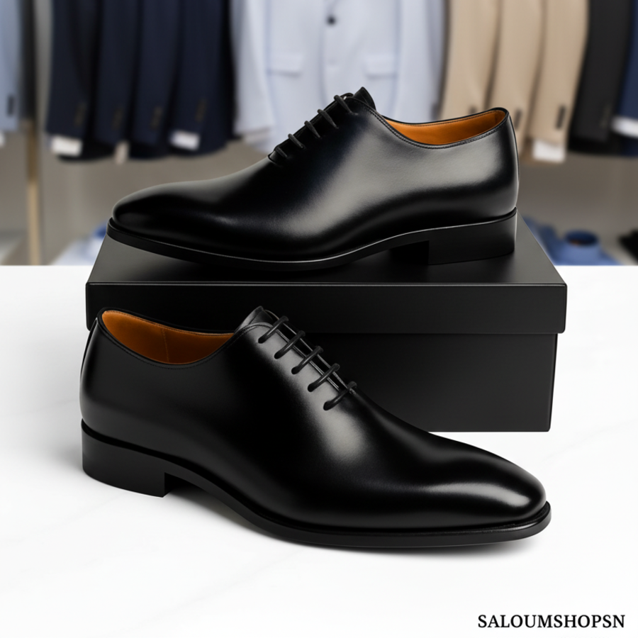 Chaussures de Ville Homme Noir en Cuir Véritable – Pietro diMilano | Oxford Habillé