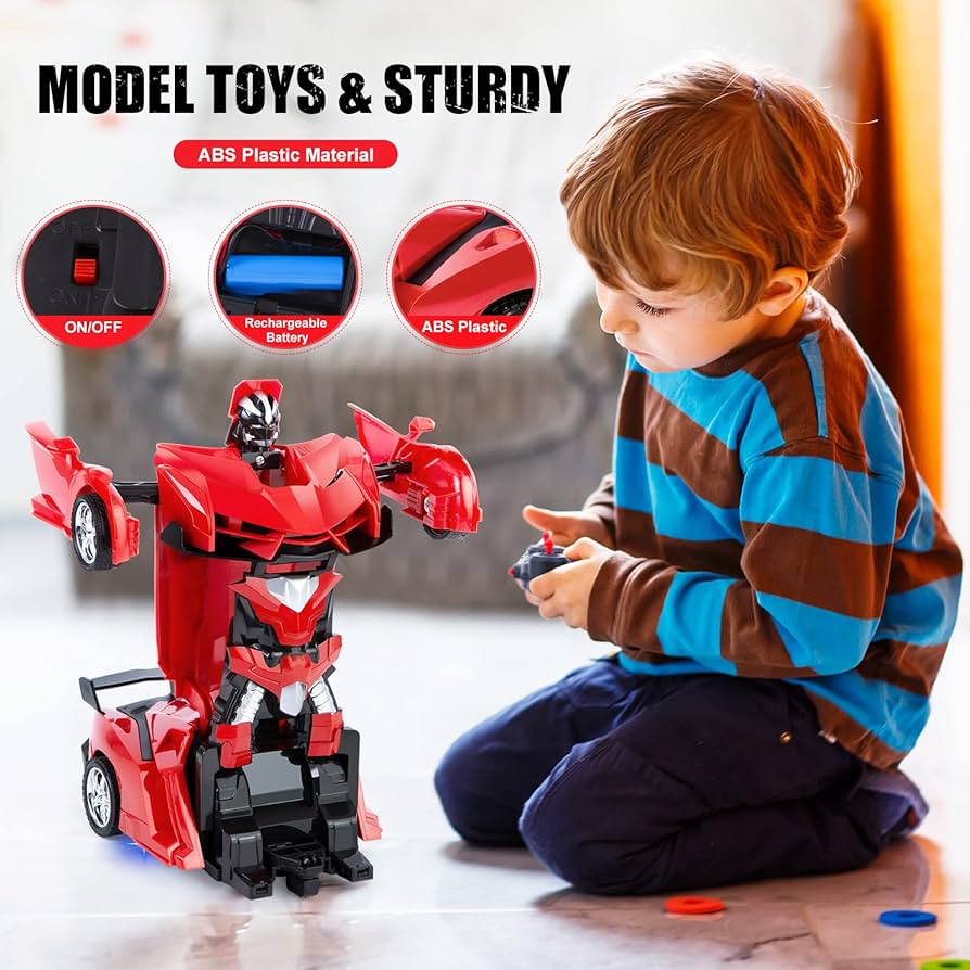 Voiture télécommandée Subao pour enfants, jouet de voiture robot de déformation RC rotatif à 360 ° avec lumière LED, jouets de transformation voiture de course âge 4-7 8-12 pour garçons filles, cadeaux pour Noël  🎁🎅enfants