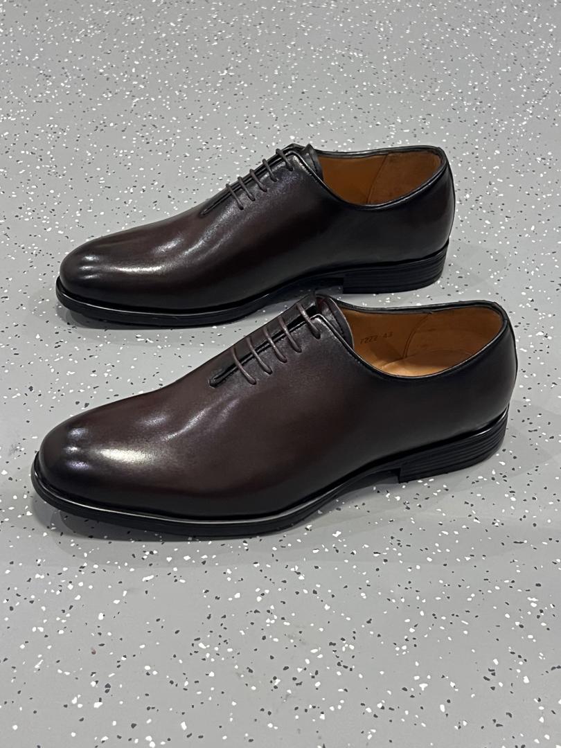 Chaussures de Ville Homme Marron en Cuir Modèle 2 Véritable Coupe carré – Pietro diMilano | Oxford Habillé