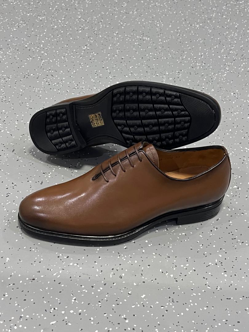 Chaussures de Ville Homme Marron Claire en Cuir Modèle 2 Véritable Coupe carré – Pietro diMilano | Oxford Habillé