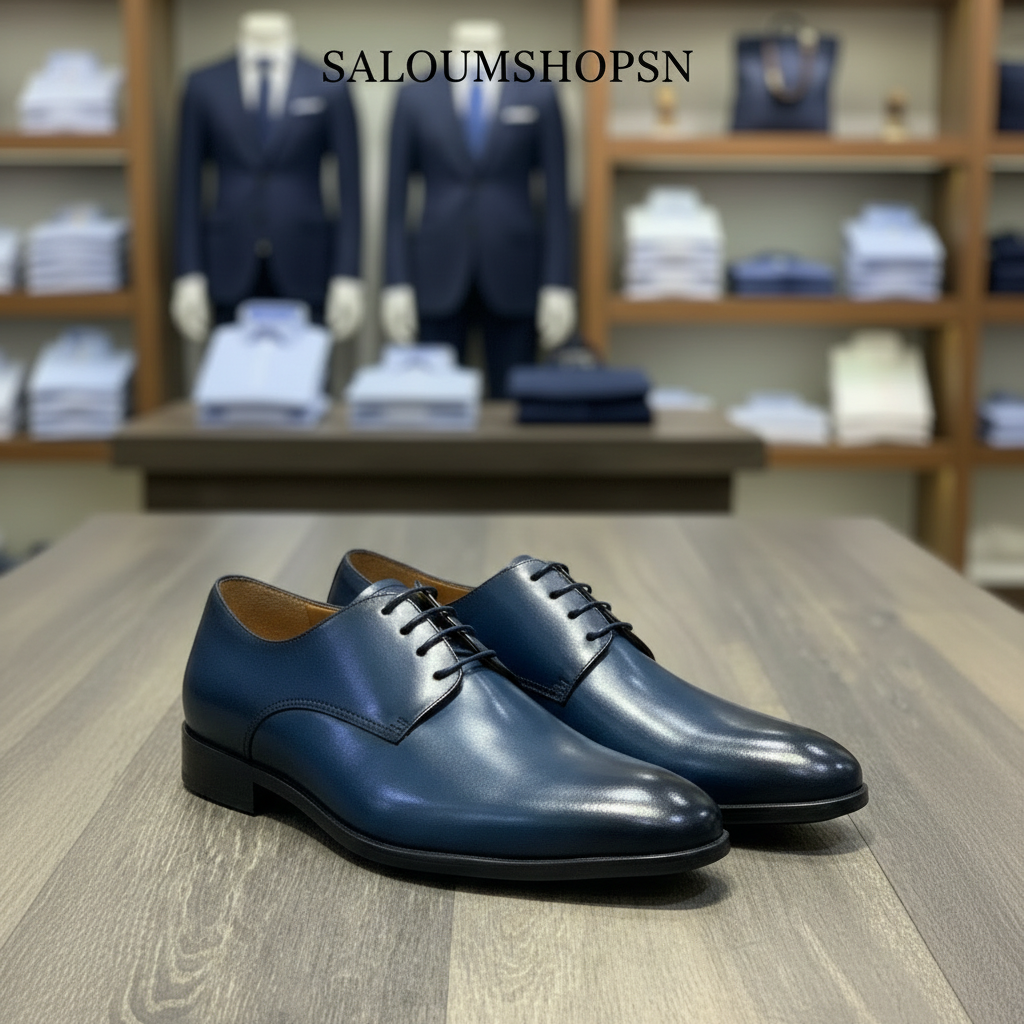 Chaussures de Ville Homme 100% Cuir Bleu model 2– Style Chic et Confort Absolu Dji