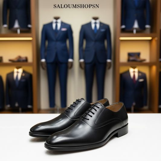 Chaussures de Ville Homme 100% Cuir Noir model 3– Style Chic et Confort Absolu Dji