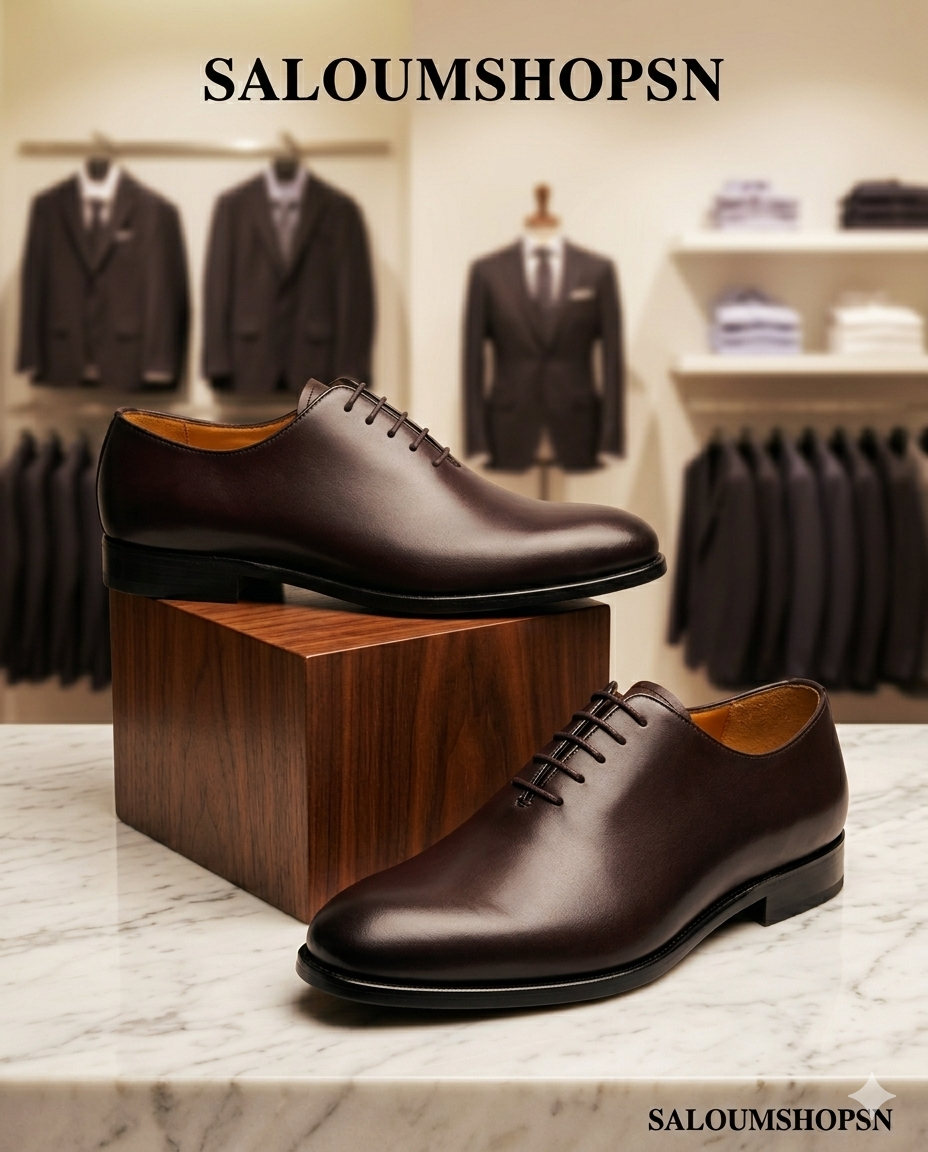 Chaussures de Ville Homme Marron en Cuir Véritable Coupe carré – Pietro diMilano | Oxford Habillé