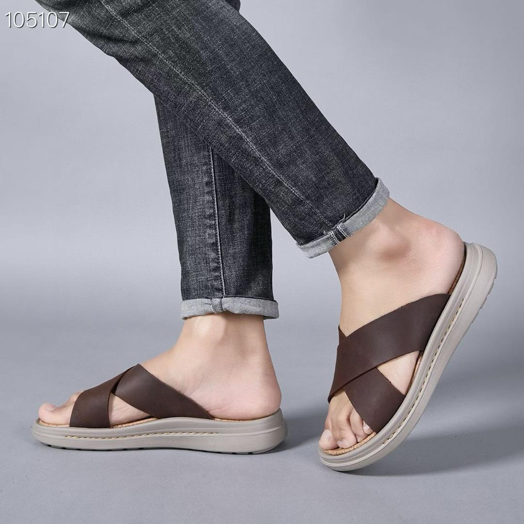 Sandales en Cuir Homme Élégantes N 19